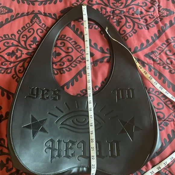 Seance Bag Black Faux Leather Ouija Board Purse - Picture 5 of 7